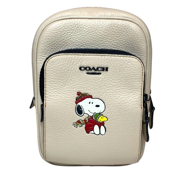 スヌーピー ポーチ　coach COACH】コーチ コーティングキャンバス レザー シグネチャー