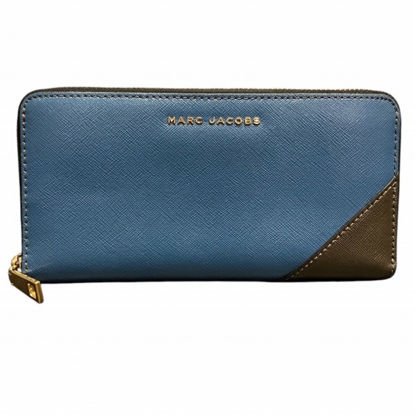 【BIGお買い物ラリー★30%OFFセール中】マークジェイコブス MARC JACOBS 長財布 ブルー レディース 中古 楽天市場】マーク・ジェイコブス キルティングダブルポケット長財布