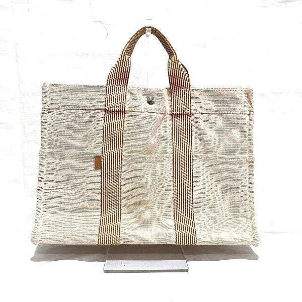エルメス Hermes ニューフールトゥMM キャンバス バッグ トートバッグ ユニセックス 送料無料 【中古】