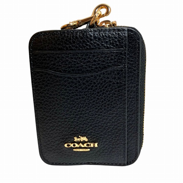 コーチ COACH 6303 ブラック レザー コインケース ユニセックス 小物 送料無料 【中古】