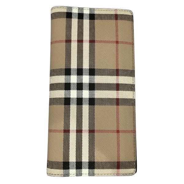 バーバリー Burberry ノバチェック 8084168 長紙入れ 2つ折り紙入れ ユニ一発やる ★貨物輸送無料★【中古】