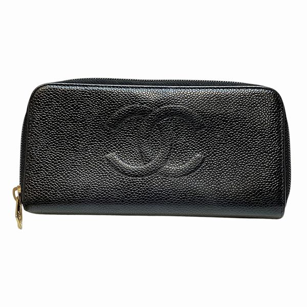 シャネル CHANEL ココマーク ラウンドジッパー ブランド名小物 長紙入れ レディース 貨物輸送無料 【中古】