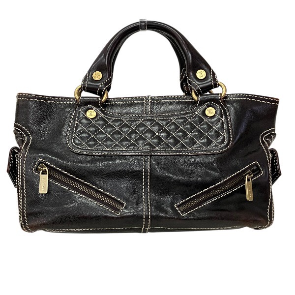 セリーヌ CELINE 黒いこと ブギーバッグ 御徒面子 ハンドバック レディース 貨物輸送無料 【中古】