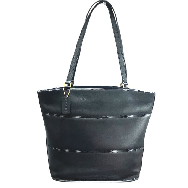 コーチ職 COACH 9094 黒いこと なめし革 御徒面子 トートバッグ ショルダーバッグ レディース 貨物輸送無料 【中古】