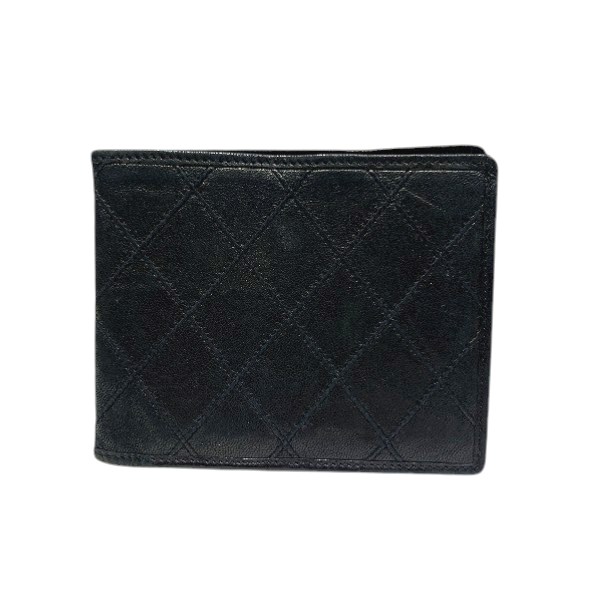 シャネル CHANEL ビコローレ 子ヒツジ人はだ 2つ折り紙入れ メンズ 貨物輸送無料 【中古】
