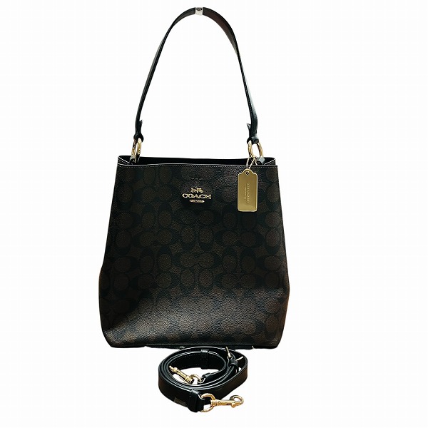 コーチ COACH シグネチャー タウンバケットバッグ 91512 バッグ トートバッグ ショルダーバッグ レディース 送料無料 【中古】