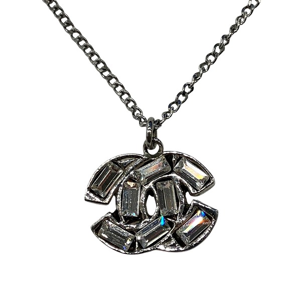 シャネル CHANEL シルバー 01P ココマーク ラインストーン ブランド小物 ネックレス レディース 送料無料 【中古】 27,418円