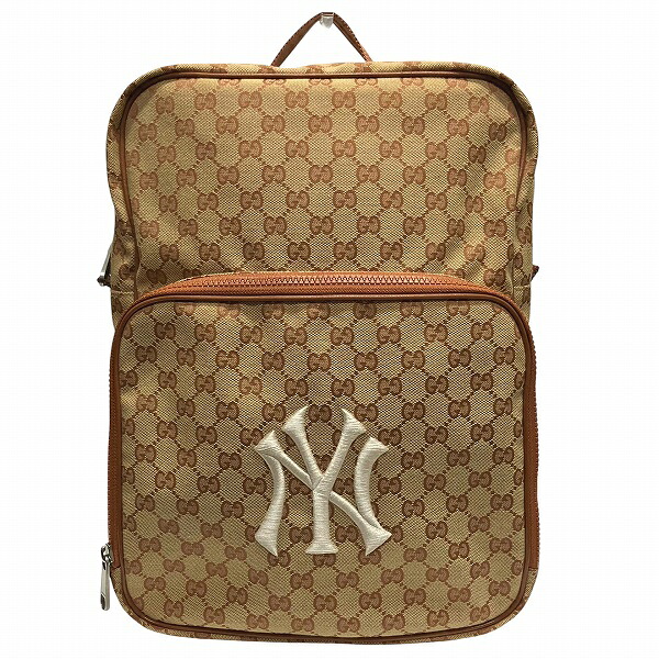 グッチ GUCCI 536724 NYヤンキース 御徒面子容器に並べる 御徒面子 背嚢 ユニ一発やる 貨物輸送無料 【中古】