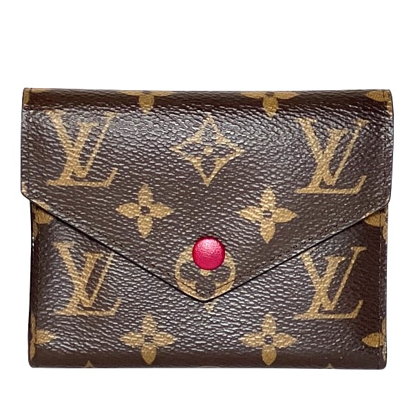 ルイヴィトン Louis Vuitton モノグラム ポルトフォイユヴィクトリーヌ M41938 2つ折り紙入れ レディース 貨物輸送無料 【中古】