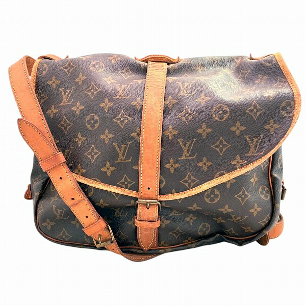 ルイヴィトン Louis Vuitton モノグラム ソミュール35 M42254 御徒面子 ショルダーバッグ ユニ一発やる 貨物輸送無料 【中古】