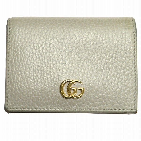 グッチ GUCCI GGプチマーモント 456126 コンパクト 2つ折り財布 レディース 送料無料 【中古】