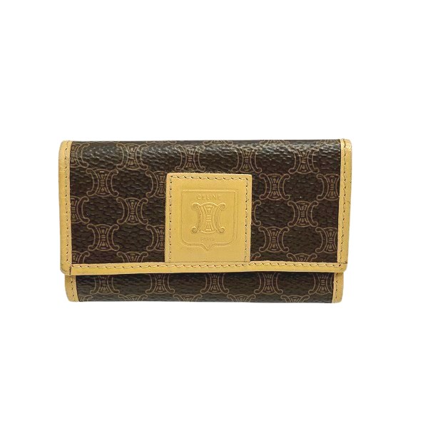 【最終価格】極美品CELINE レザーキーケース セリーヌ CELINE CELINE キーケース TRIOMPHE 10L813DPV レザー