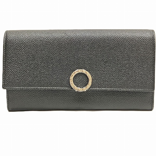 ブル小峡谷 ブルガリブルガリBVLGARI 30414 ロゴタイプゼムクリップ 長札入れ メンズ 貨物輸送無料 【中古】