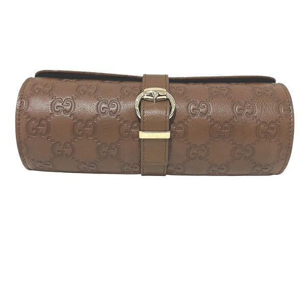 グッチ GUCCI GGスプリーム 赤銅色 ブランド名小物 携帯時計容れもの ユニ一発やる 貨物輸送無料 【中古】