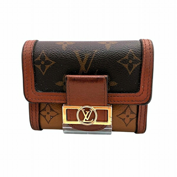 ルイヴィトン Louis Vuitton モノグラム リバース ポルトフォイユ ドーフィーヌ コンパクト M68725 3つ折り財布 ユニセックス 送料無料 【中古】｜ワンダープライス　店 27,979円