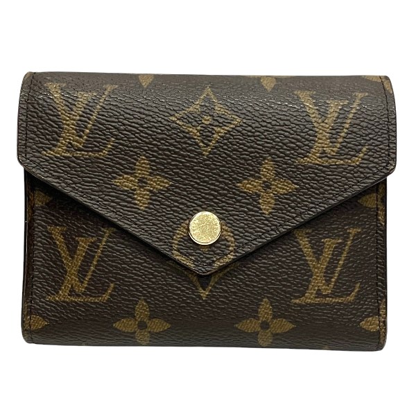 ルイヴィトン Louis Vuitton モノグラム ポルトフォイユヴィクトリーヌ M41938 3つ折り紙入れ レディース 貨物輸送無料 【中古】