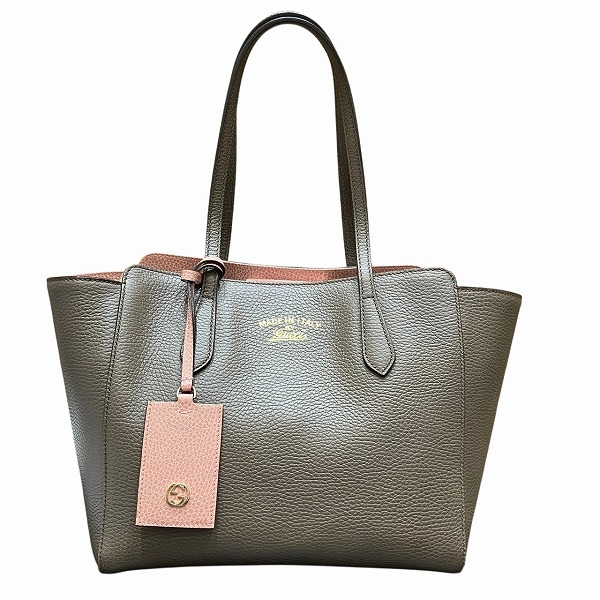 グッチ GUCCI スウィング 354408 レザー バッグ トートバッグ レディース 送料無料 【中古】｜ワンダープライス　店