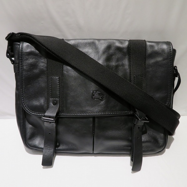 Burberry Burberry Leather Messenger Bag Black Shoulder Bag Men ★★
