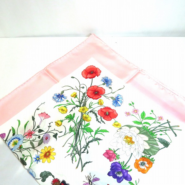 グッチ Gucci 昆虫 花柄 スカーフ 626 0751 ブランド小物 ストール スカーフ レディース 送料無料 中古 あす楽 Melillimona Com