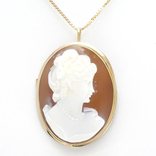 Yg K18 イエローゴールド ブローチ シェルカメオ ネックレス Yg ジュエリー 18金 K18 新品同様 総重量約10 3g 総重量約10 3g 中古 中古 送料無料 あす楽 ギフトラッピング無料 ワンダープライス 店全品新品仕上げ済み 中古アクセサリー S2