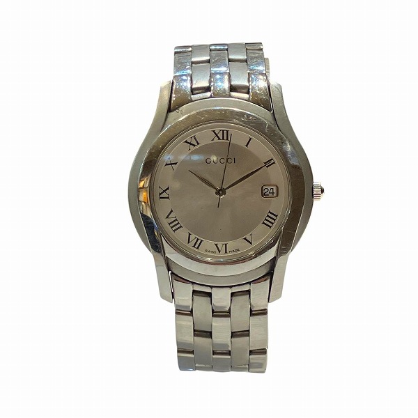 楽天市場】【ウォッチ】GUCCI グッチ シルバーグレー文字盤 デイト