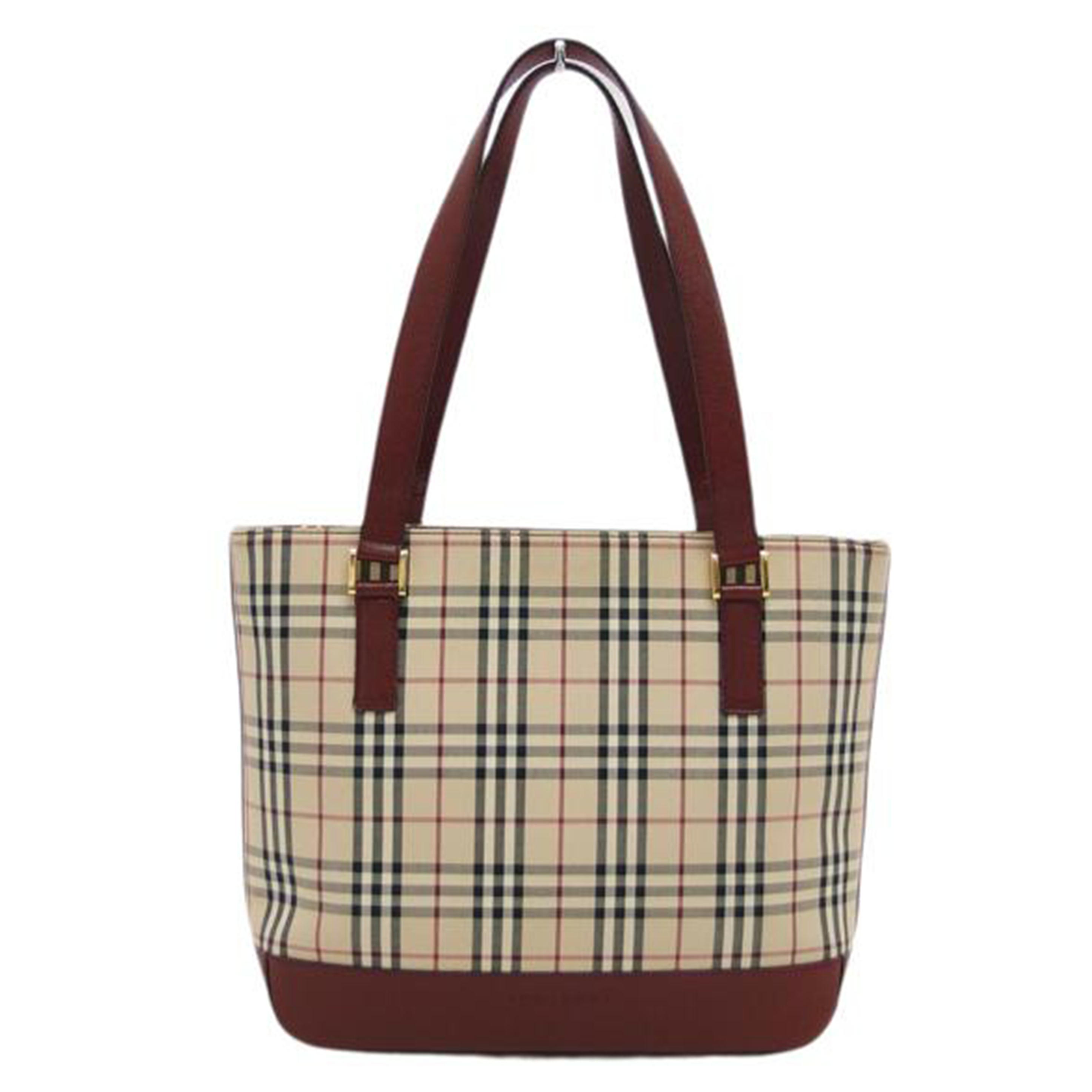 最も BURBERRY バーバリー ノバチェック柄トートバッグ ABランク 04