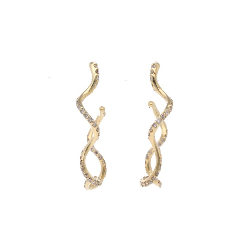 K18ダイヤピアス0.39/0.39ct/2.4g/ピアス/Sランク/69【中古】