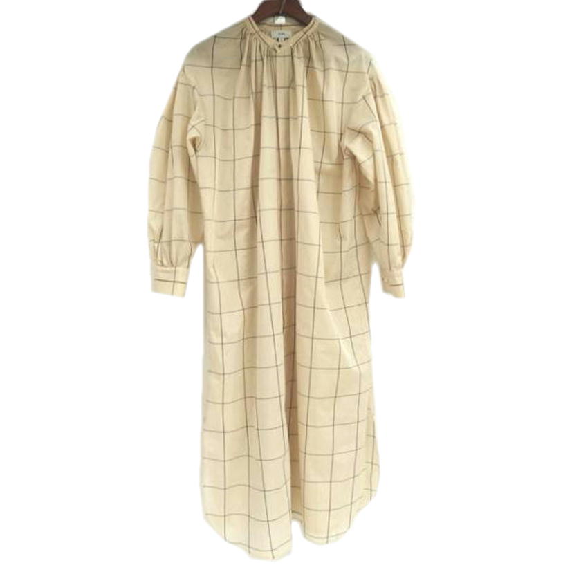 HYKEハイク CUPRO CHECK DRESS チェックワンピース HYKEハイク CUPRO CHECK DRESS チェックワンピース