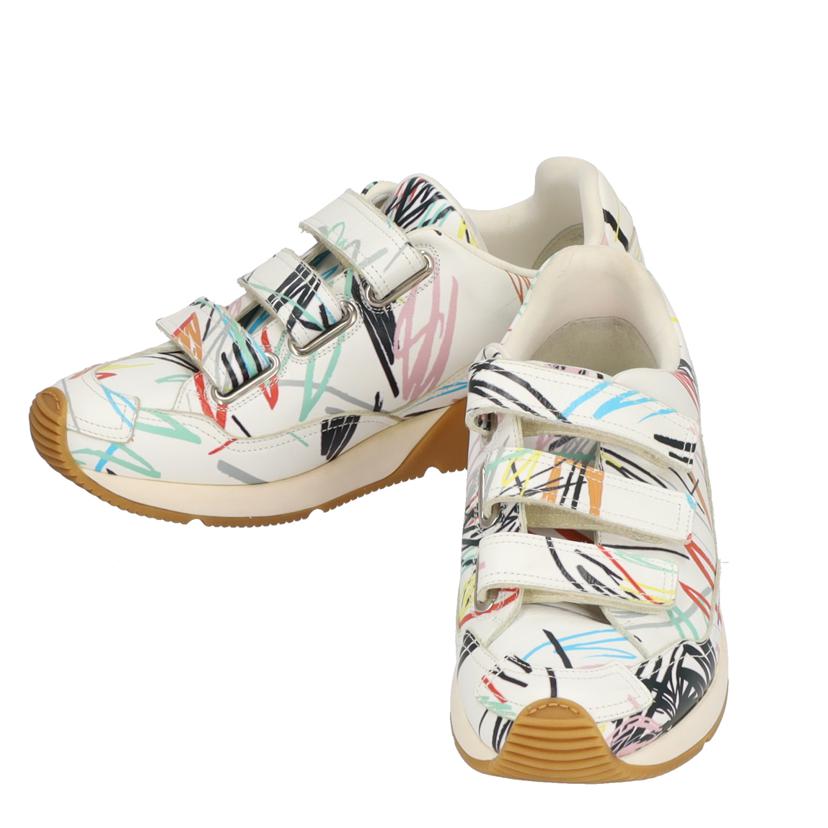 C.Dior クリスチャンディオール/総柄ペイント ベルクロレザースニーカー/15E FR /レディースボトムス/ABランク/21【中古】