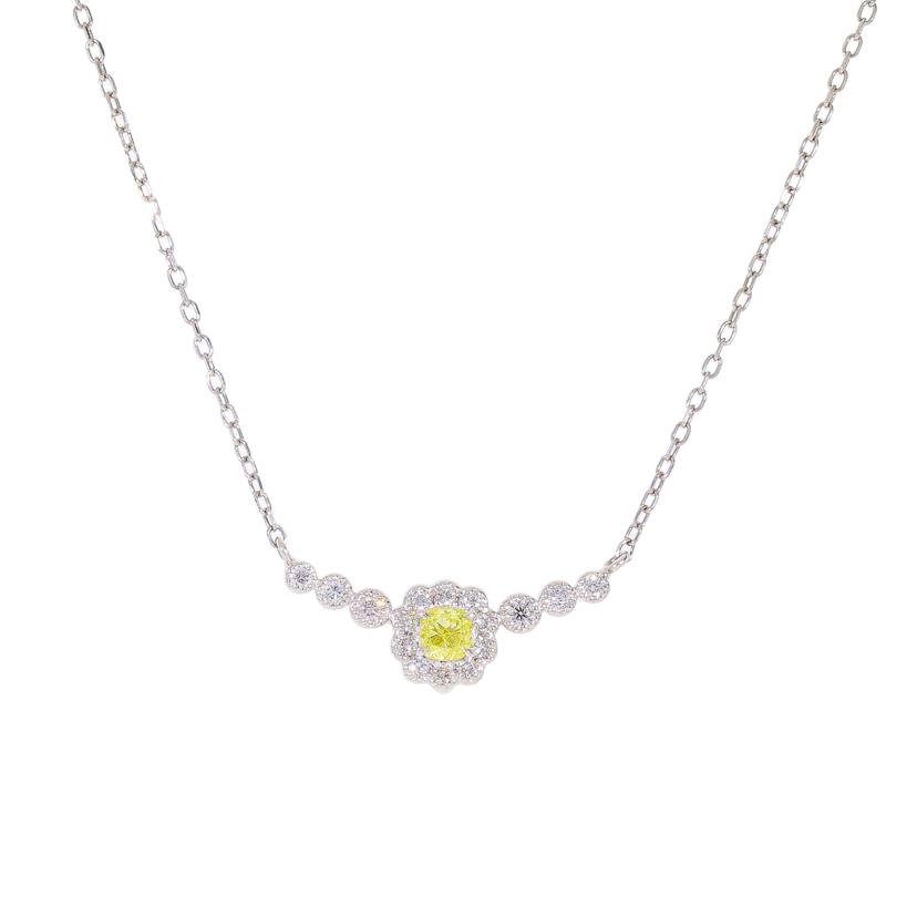 ◎Pt950/850イエローダイヤネックレス0.160/0.15ct/Aランク/59【中古】｜ワンダーレックス 店
