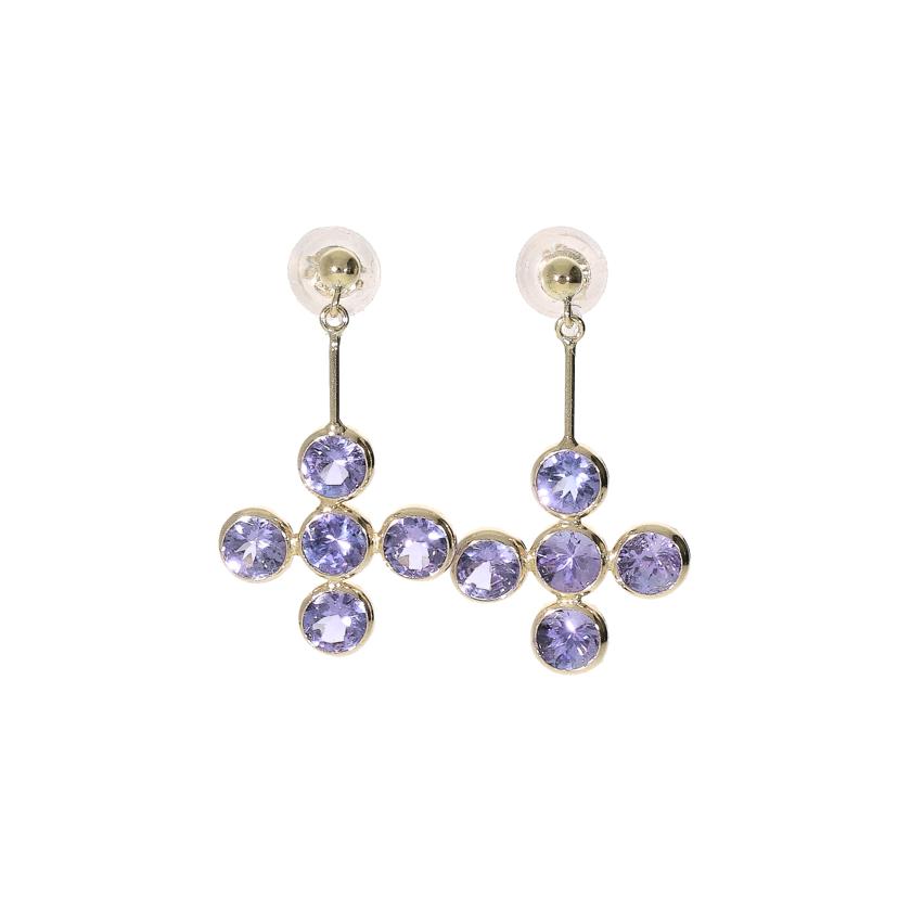 K18タンザナイトピアス/Aランク/92【中古】