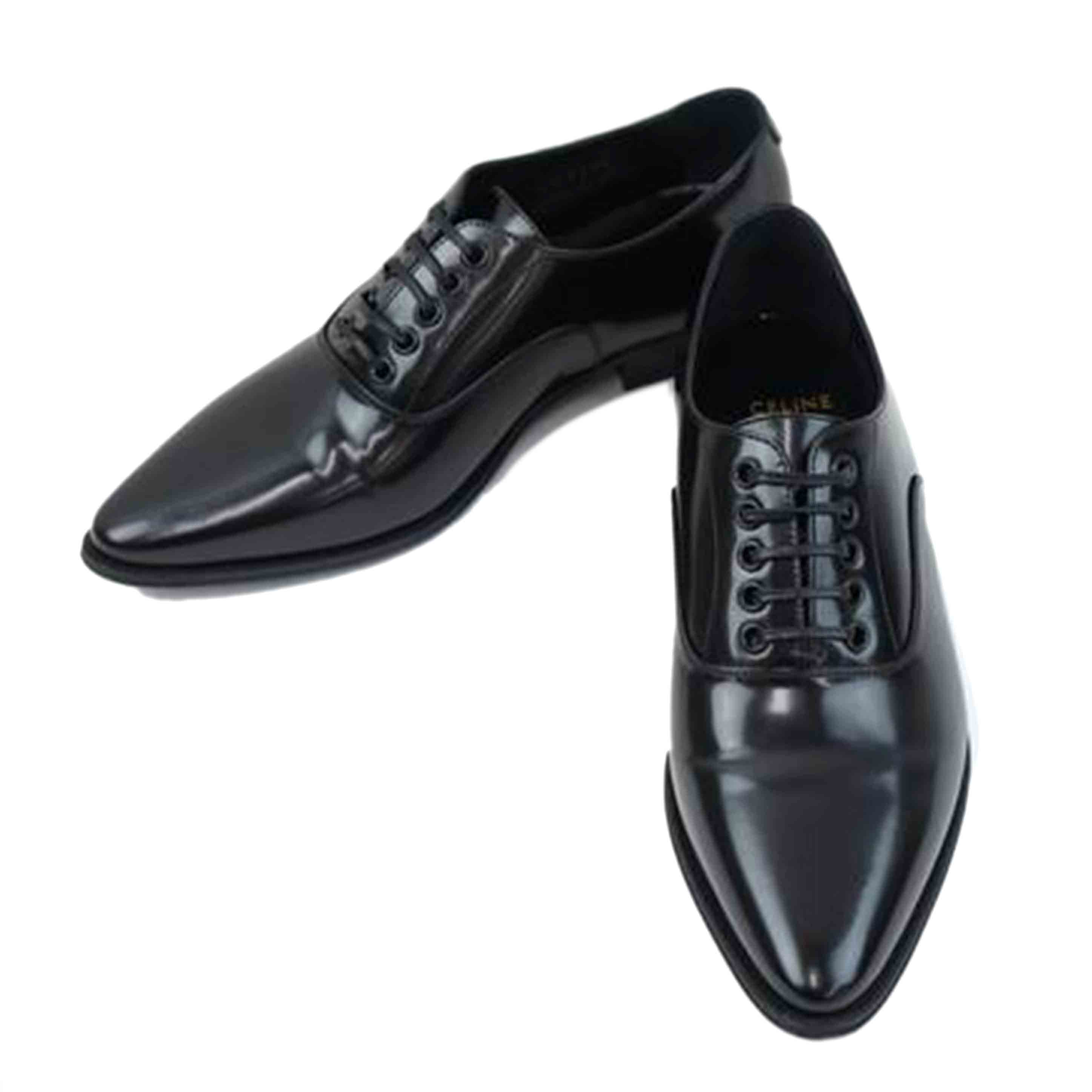 CELINE レザーダービーシューズ 革靴 セリーヌ 43 CELINE セリーヌ ダービーシューズ MARGARET マーガレット 364393579C