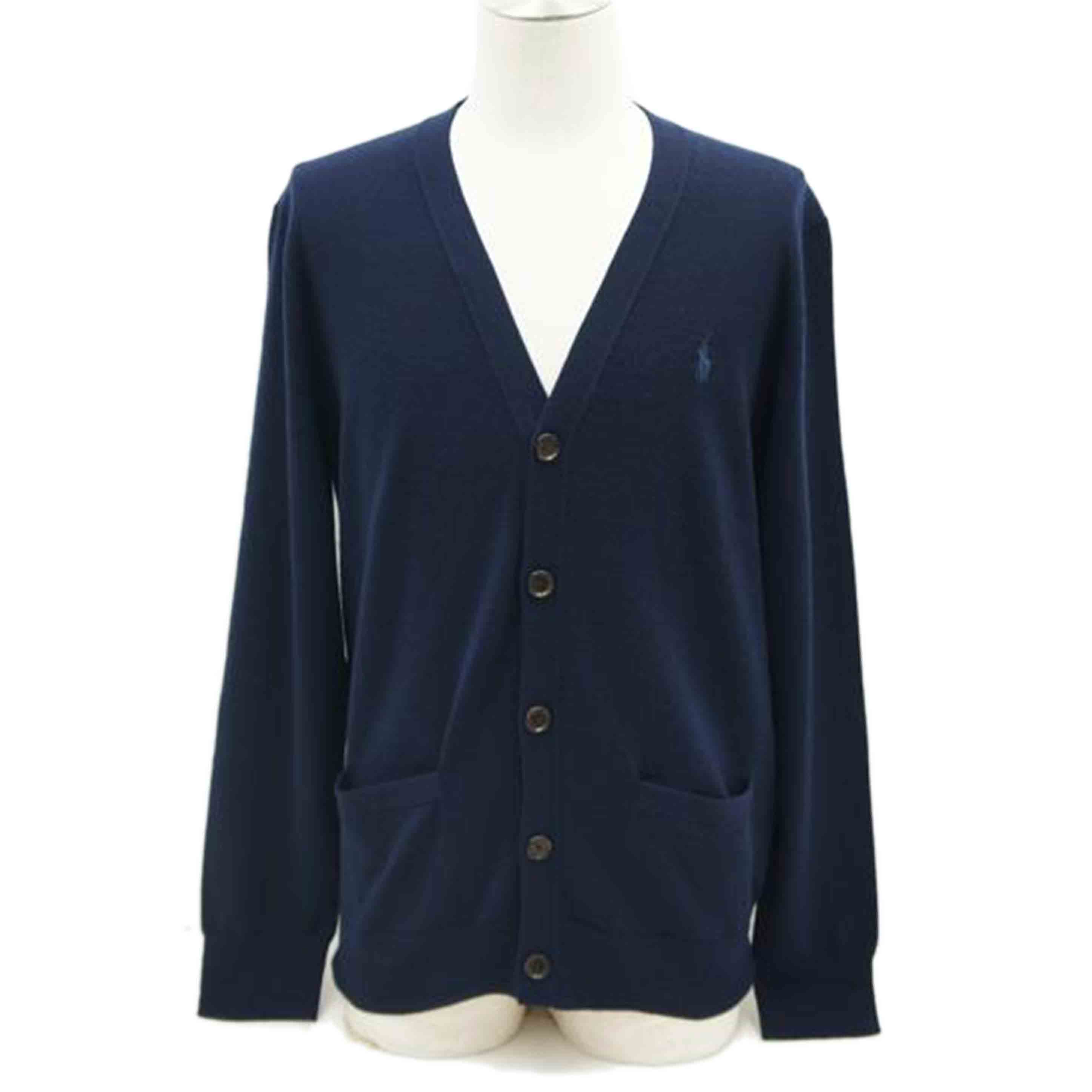 Polo Ralph Lauren ネイビー Vネックカーディガン L コットン Vネック カーディガン | POLO RALPH LAUREN CHILDRENS