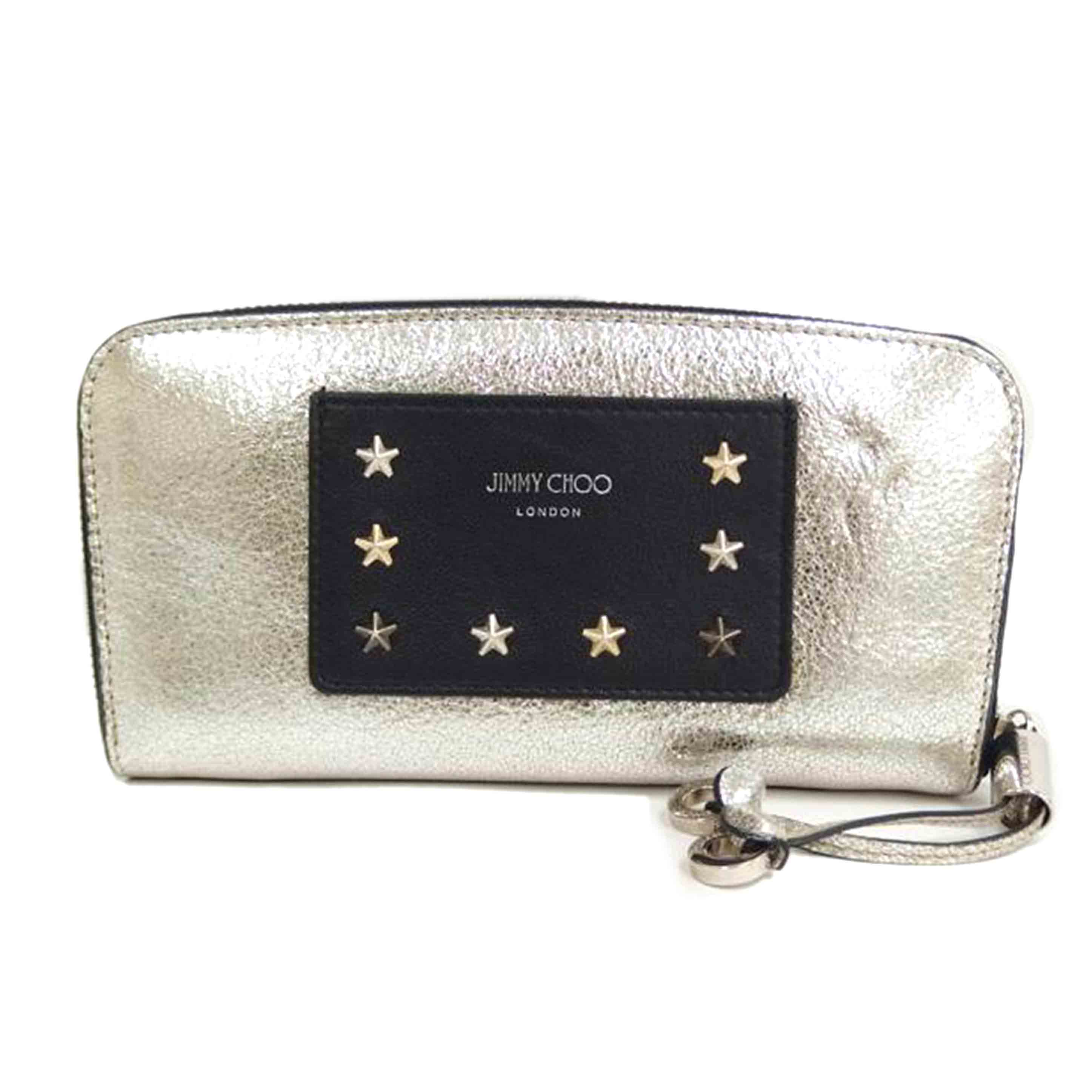 美品◎Jimmy Choo ジミーチュウ カーナビー 長財布 白 スタースタッズ JIMMY CHOO ジミーチュウ CARNABY SUUF 長財布 カーナビーS