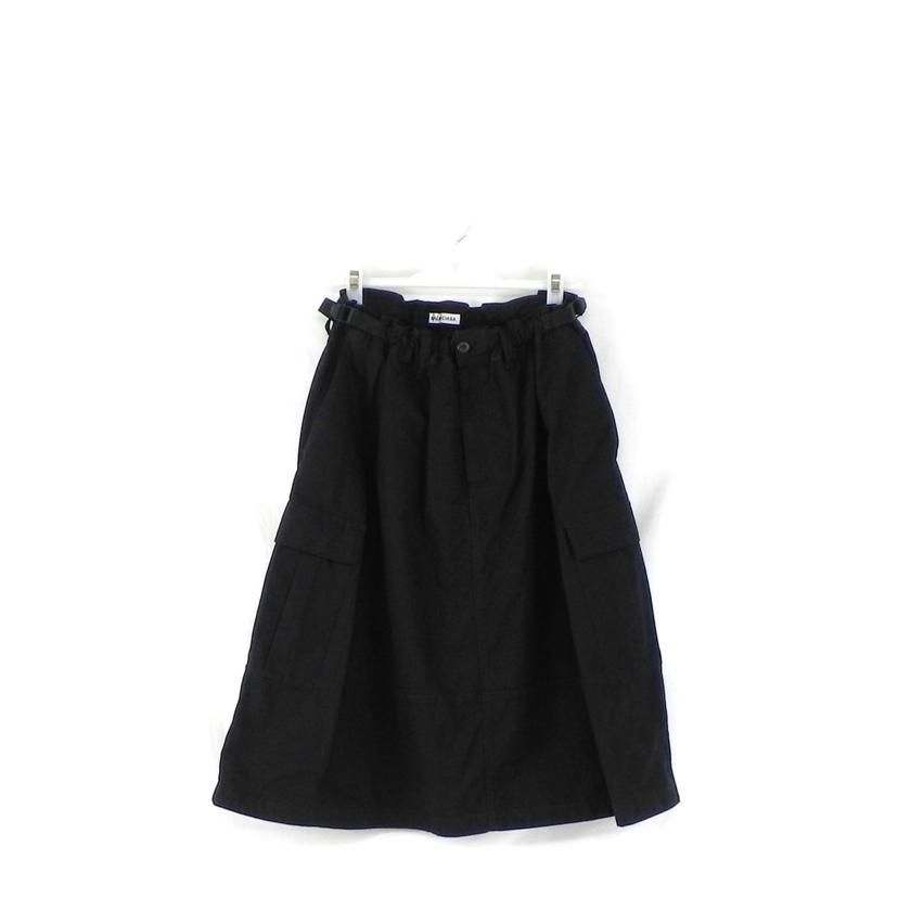 レディース*BALENCIAGA*コットンツイル ミディスカート ブラック 関税送料込み】BALENCIAGA ブラック ミディスカート