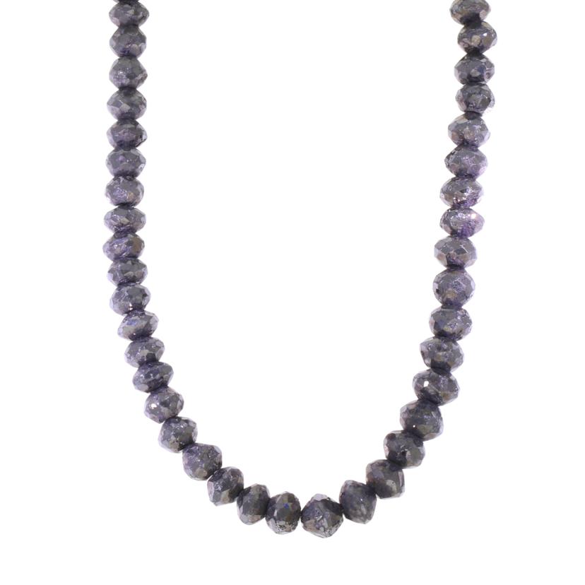 ◎K14WGブラックダイヤネックレス50.00ct/Aランク/59【中古】
