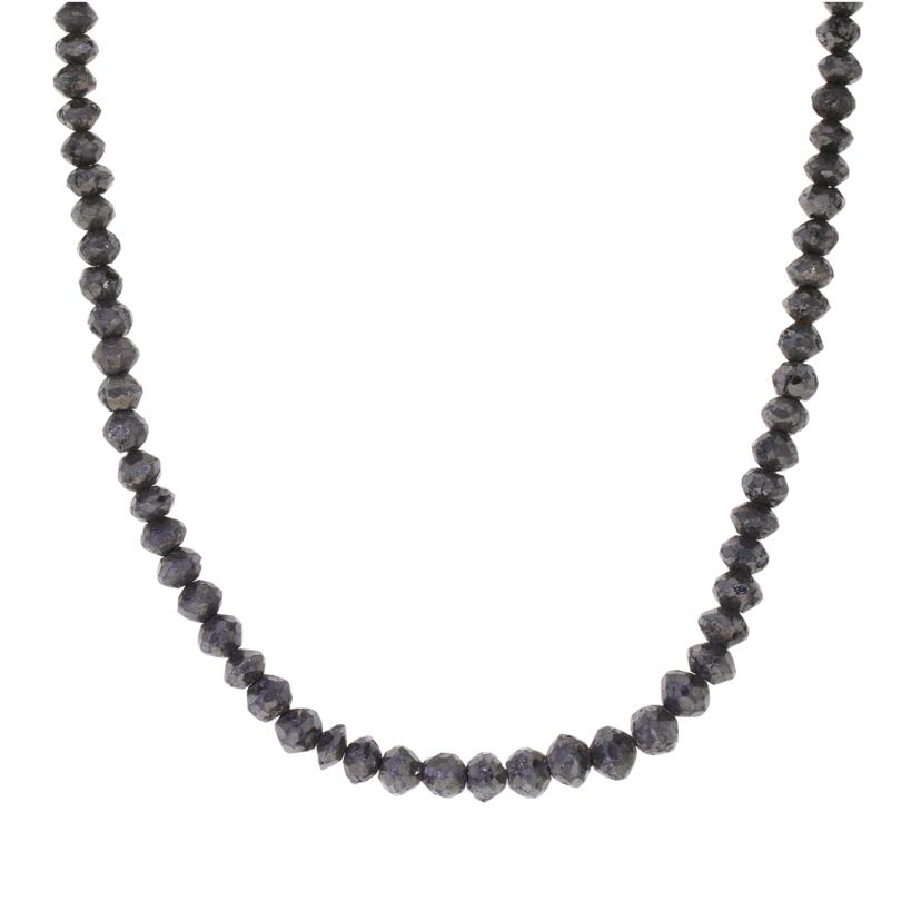 K14WGブラックダイヤネックレス50.00ct /Aランク/92【中古】