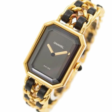 CHANEL シャネル/プルミエール L/レディース/クオーツ/H0001/Q.C******/ABランク/77【中古】 シャネル プルミエール L H0001 ブラック レディース 時計 【中古