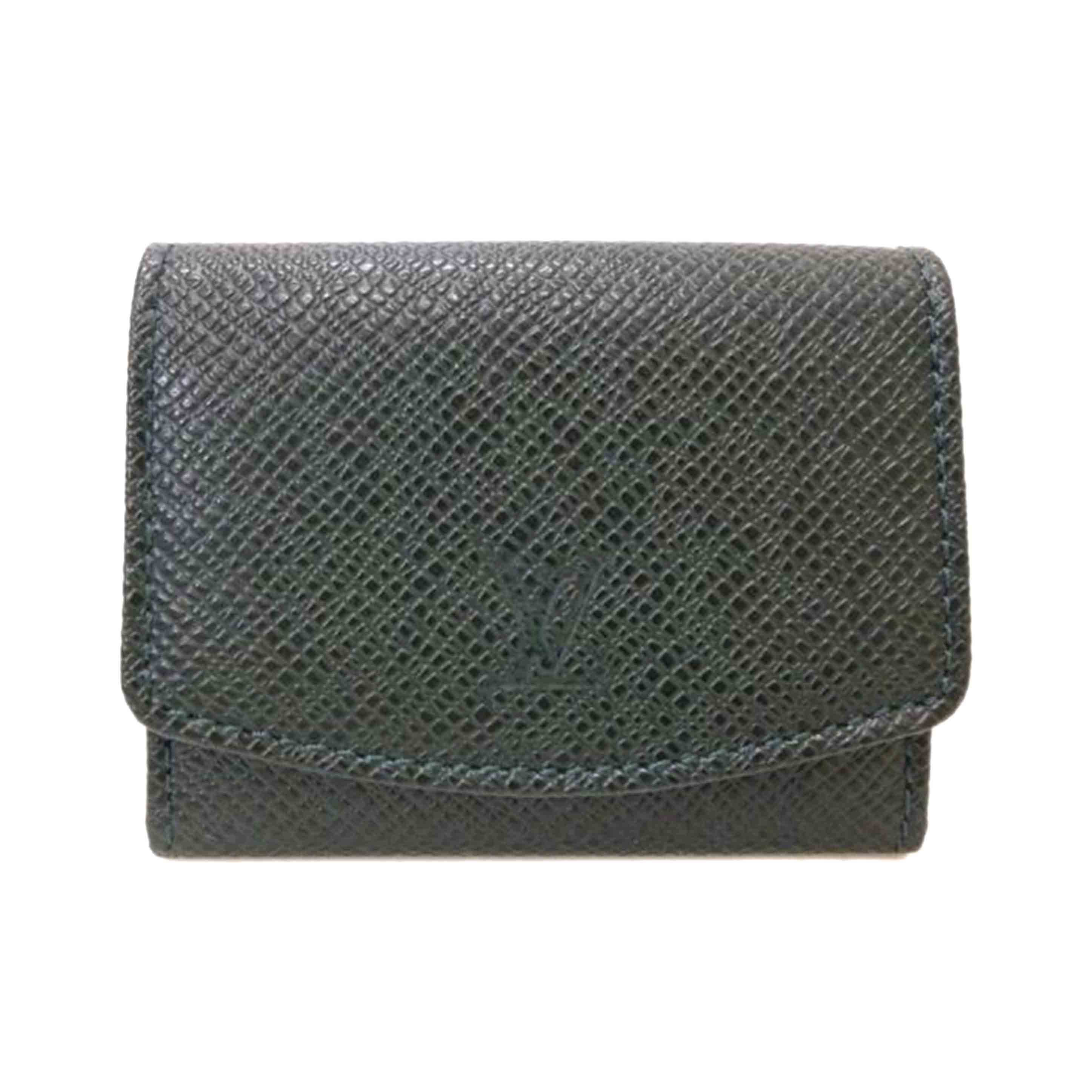LOUIS VUITTON ダミエ カフリンクス シルバー×ブラウン ケース付き LOUIS VUITTON ルイヴィトン カードケース アンヴェロップ