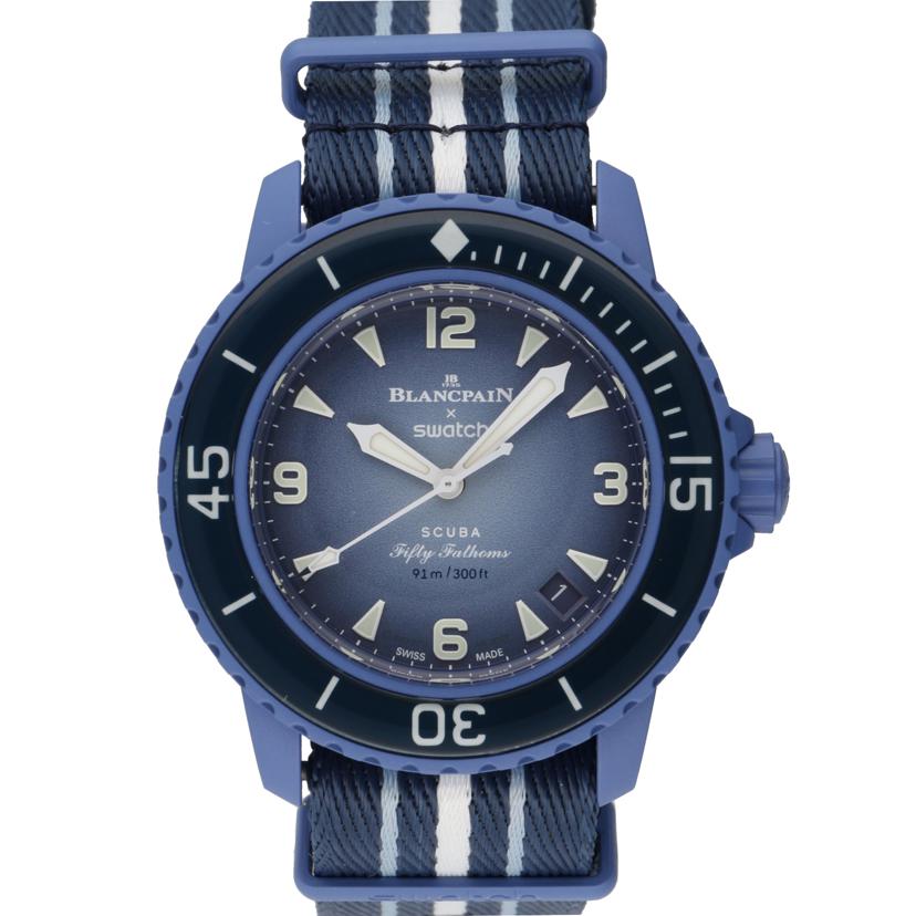 BLANCPAIN×swatch ブランパン×スウォッチ/フィフティファゾムス・アトランティックオーシャン/自動巻/SO35A100/SAランク/18【中古】