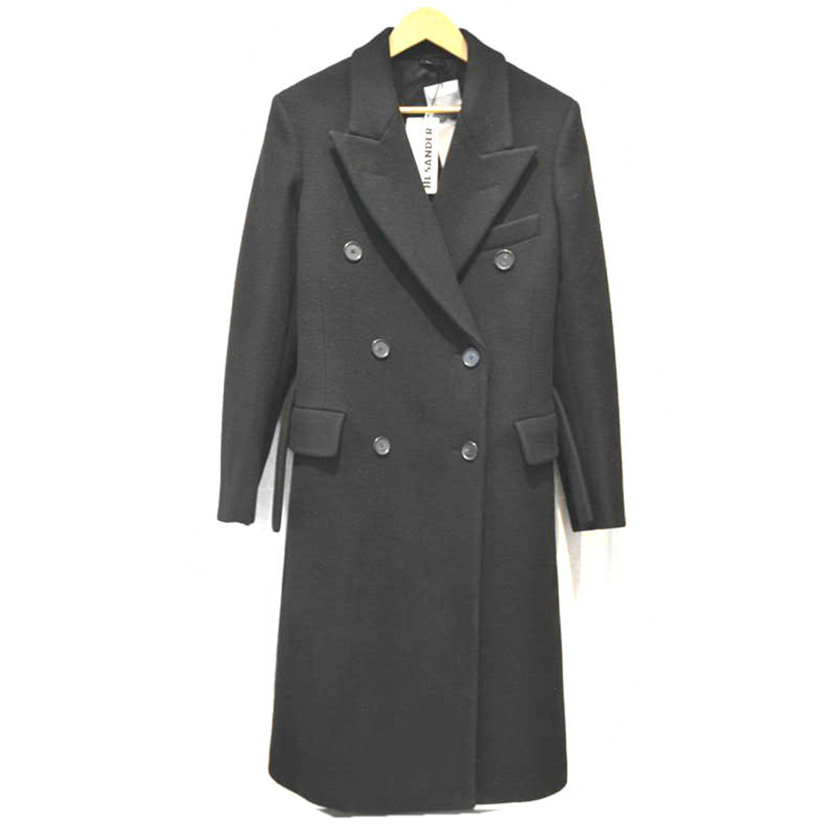 JIL SANDER ブラック ロングコート34