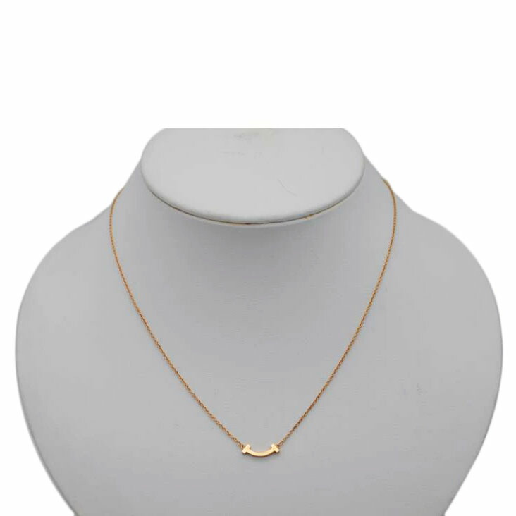 TIFFANY&Co. ティファニーアンドコウ/Tスマイルミニネックレス750 PG 48cm/Aランク/89【中古】