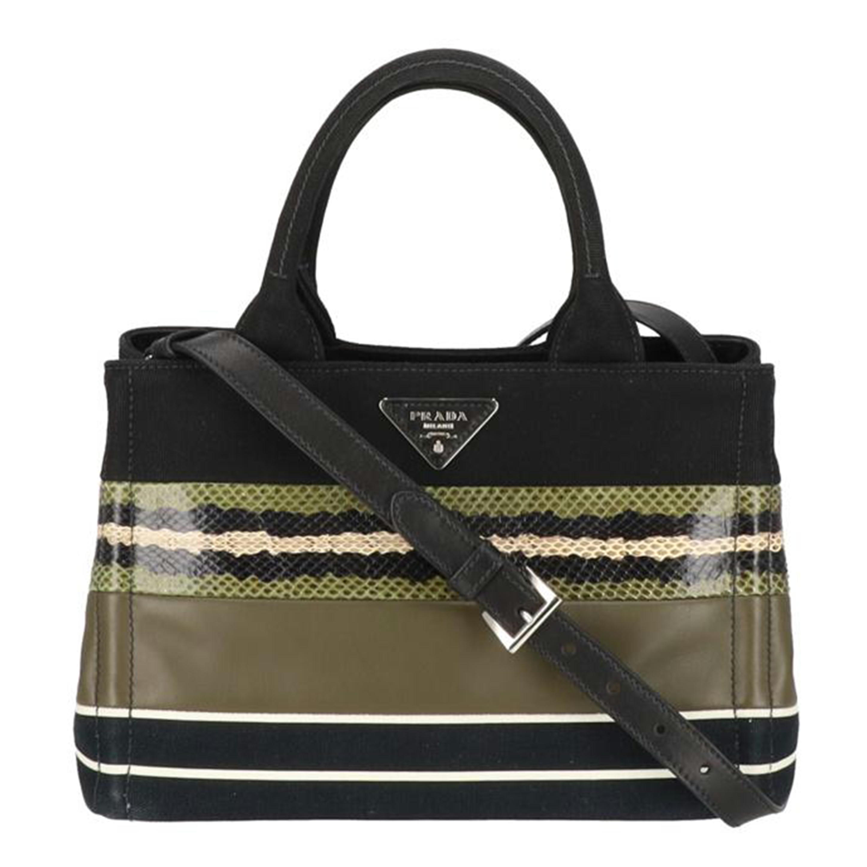 楽天市場】プラダ PRADA ショルダーバッグ キャンバス/レザー ブラウン