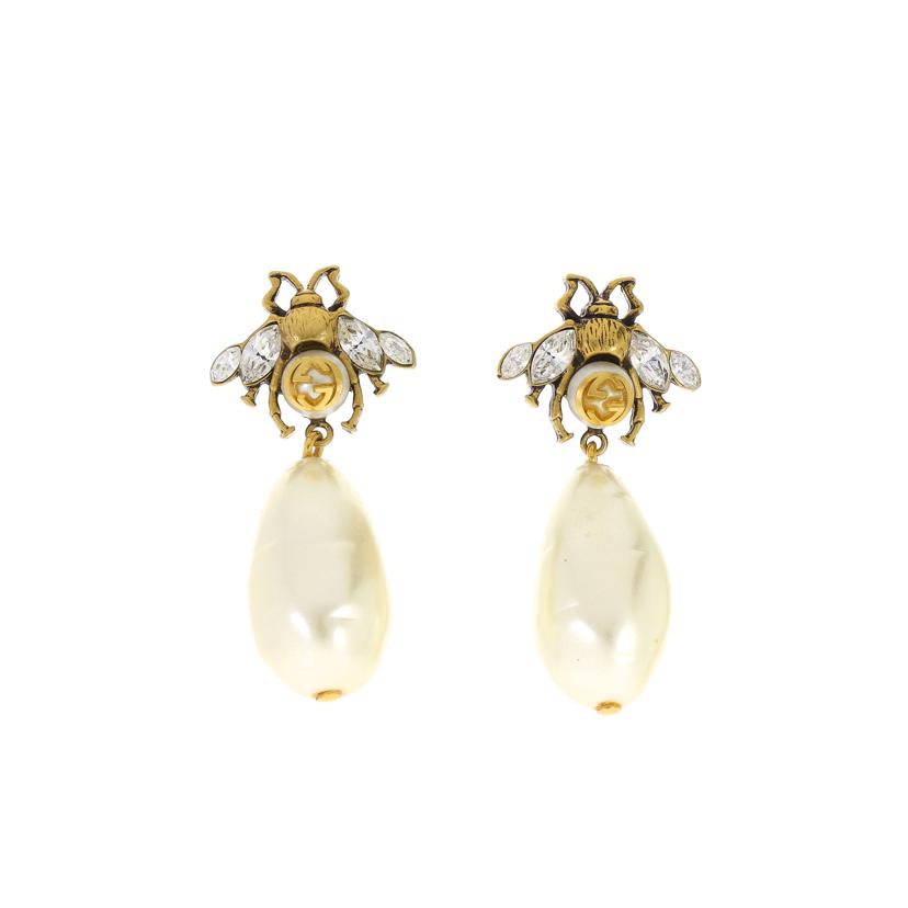 極美品 GUCCI ゴールド Bee シングル ピアス アメリカン パール 楽天市場】グッチ GUCCI ピアス Bee ハチ メタル/フェイクパール
