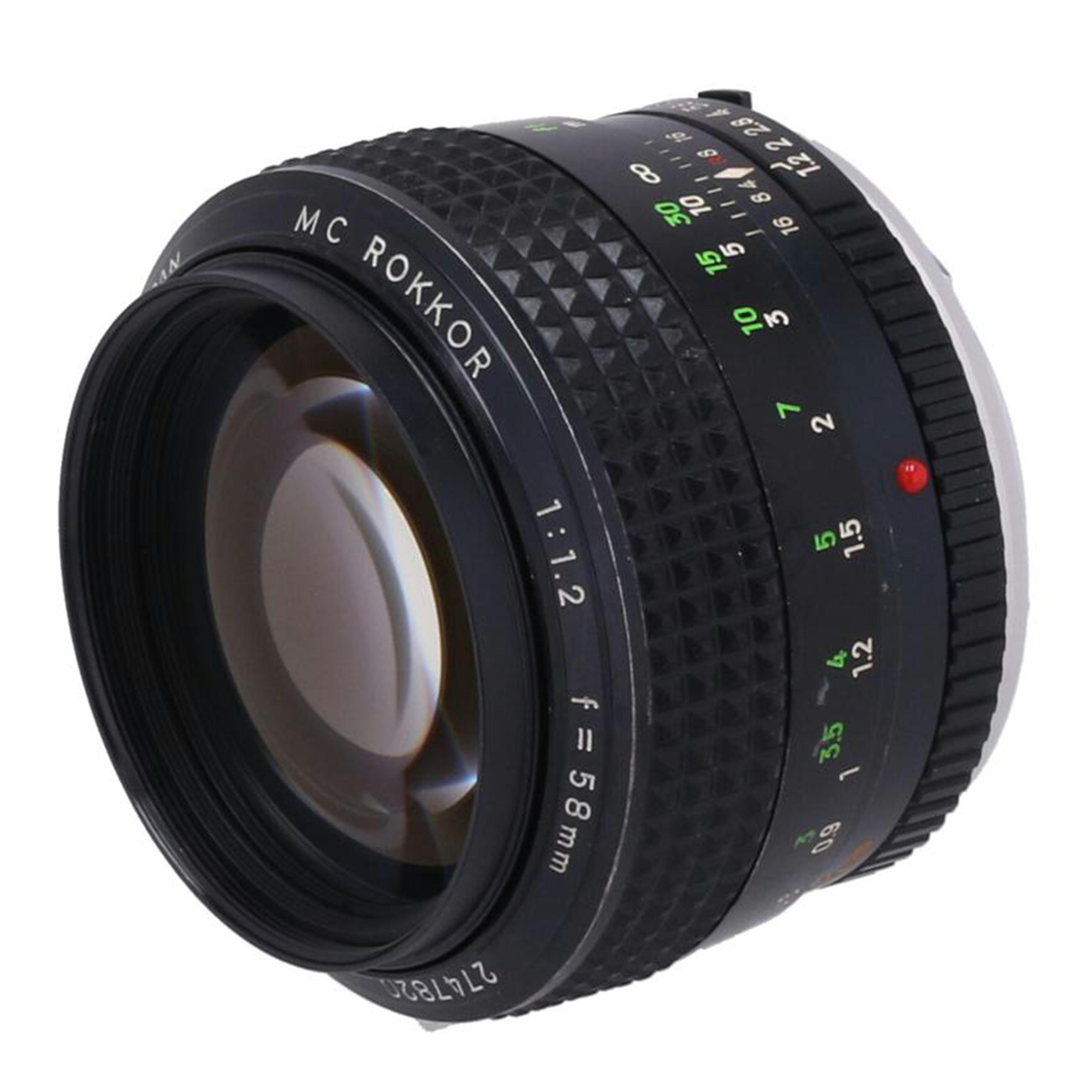 MINOLTA ミノルタ/交換レンズ/MC ROKKOR 58mm F1.2/2747820/BCランク/09【中古】