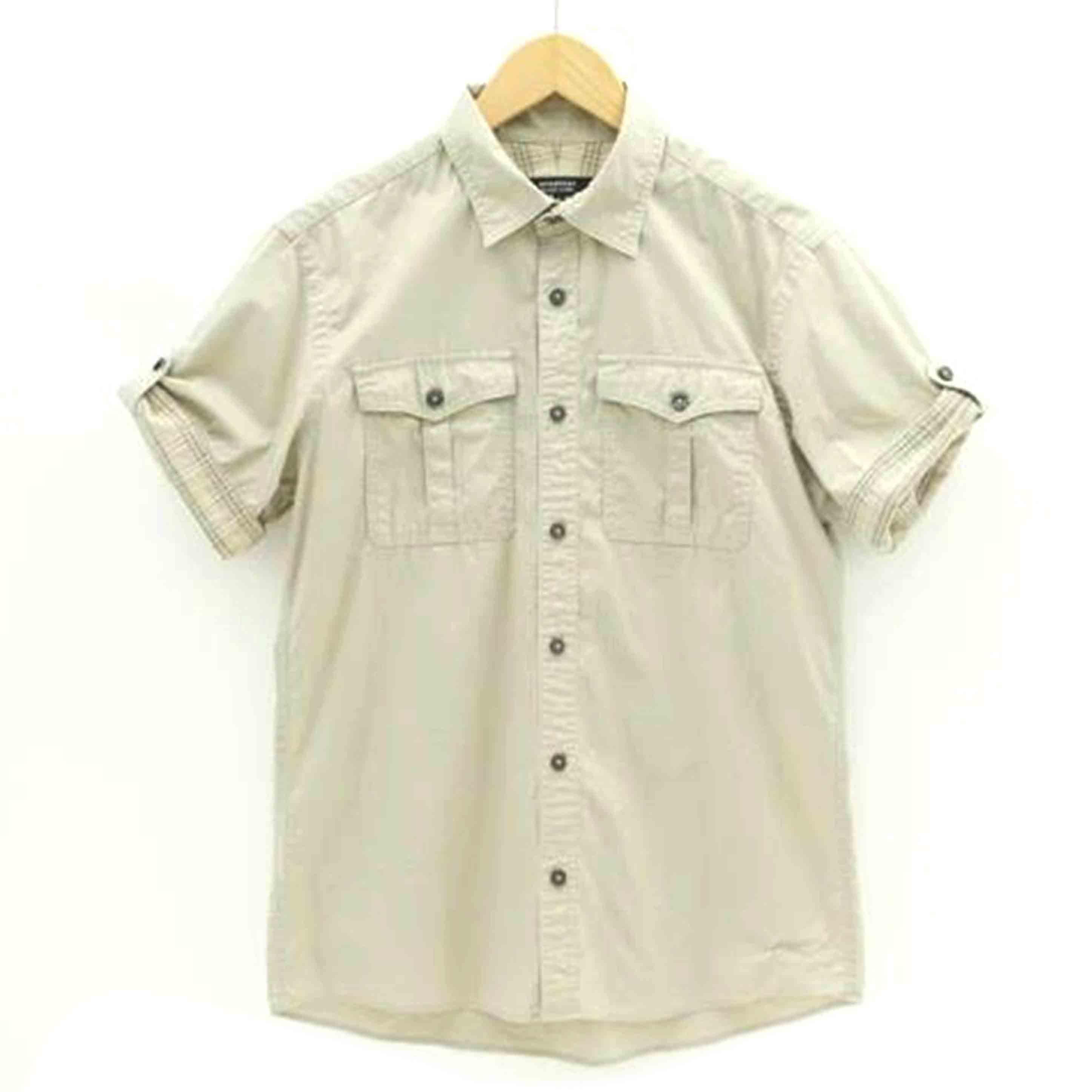 バーバリー　ミリタリーシャツ　38 バーバリーブルーレーベルBURBERRY BLUE LABEL フロントロゴ