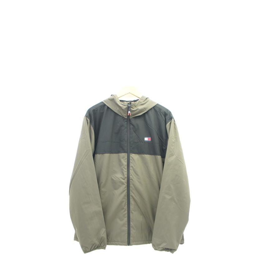 TOMMY JEANS トミーデニム/フリースラインドフーデッドジャケット/DM21130/大いさ:L/A序列付ける/75【中古】 コート・ジャケット-メンズファッション