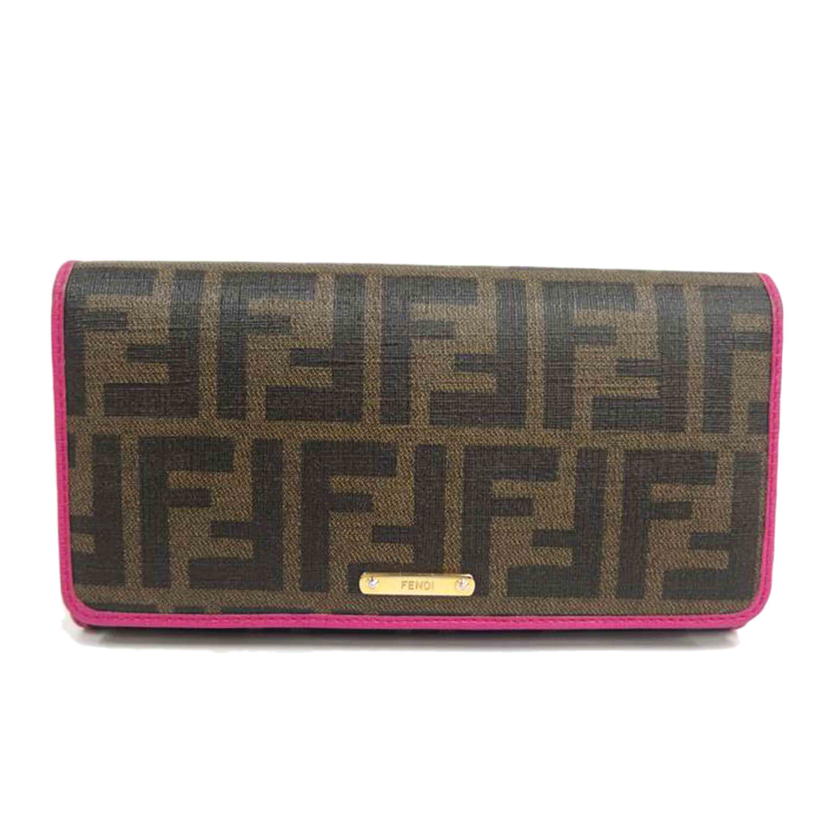 ✨極美品✨　FENDI フェンディ　長財布　ズッカ柄　ズッキーノ　キャンバス 良品 ファンディ 二つ折り 長財布 ズッカ柄 ズッキーノ