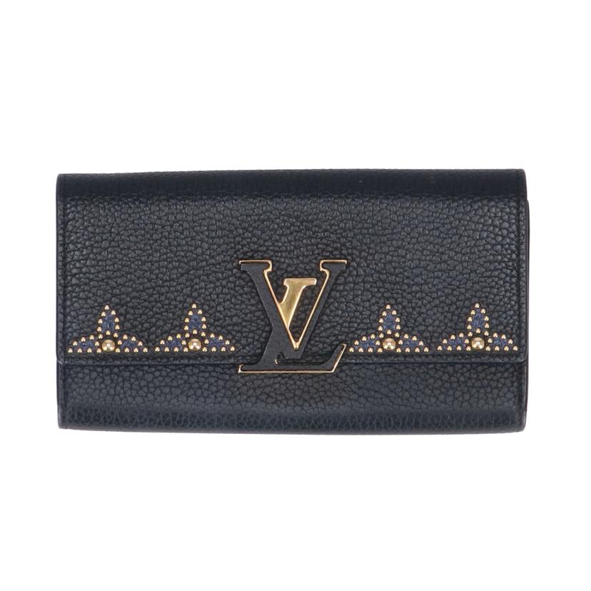 Louis Vuitton ポルトフォイユ・カプシーヌ ノワール 現行 ブラック LOUIS VUITTON ルイヴィトン ポルトフォイユ カプシーヌ 長財布