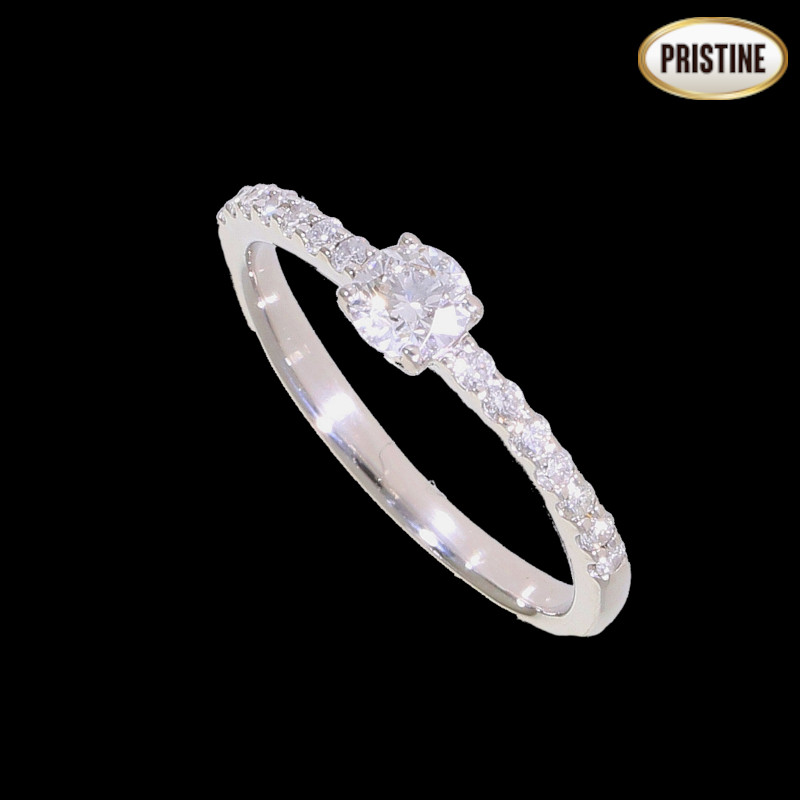 【Pristine Condition】 PT900ダイヤリング0.253/0.16ct ＃10/SAランク/75【中古】 56,940円